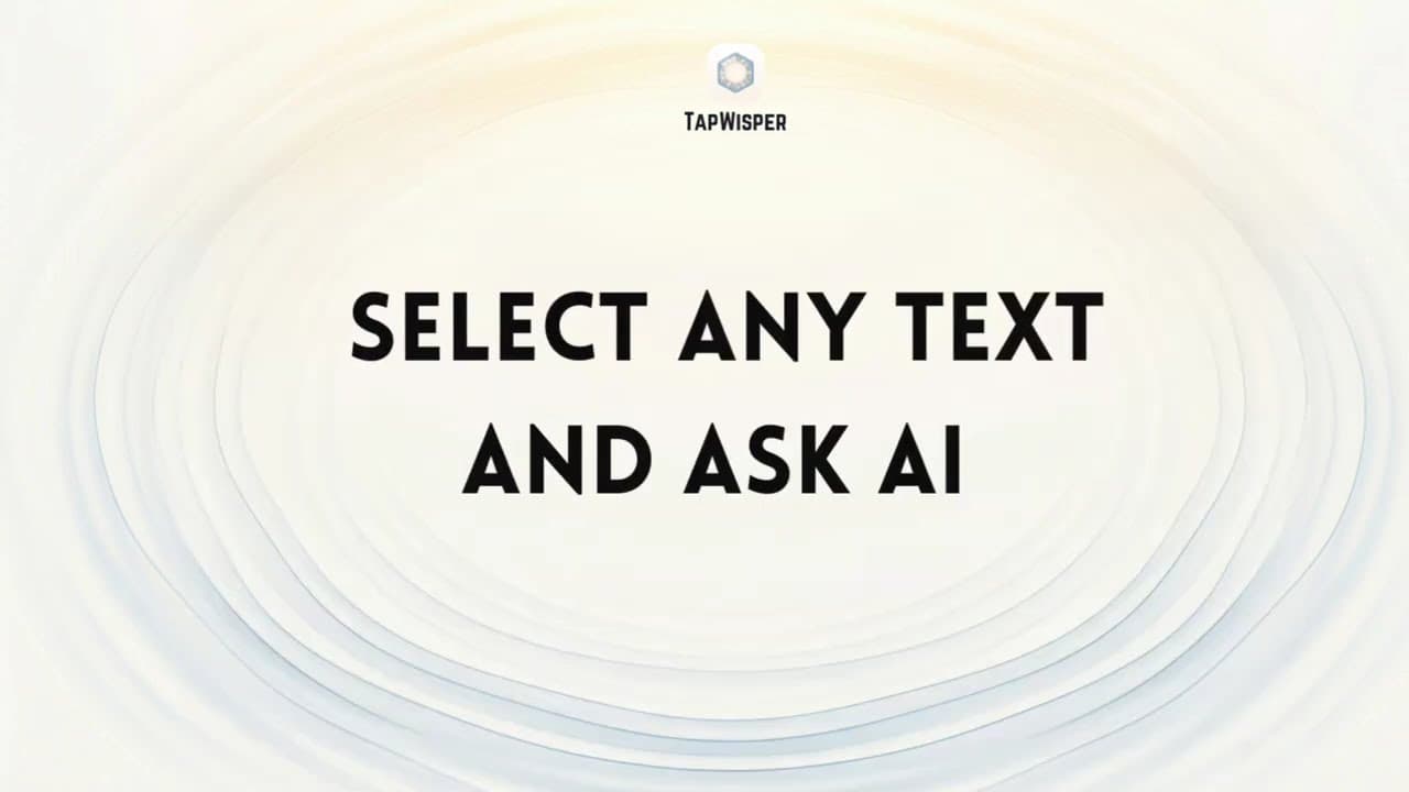 TapWisper demo video thumbnail